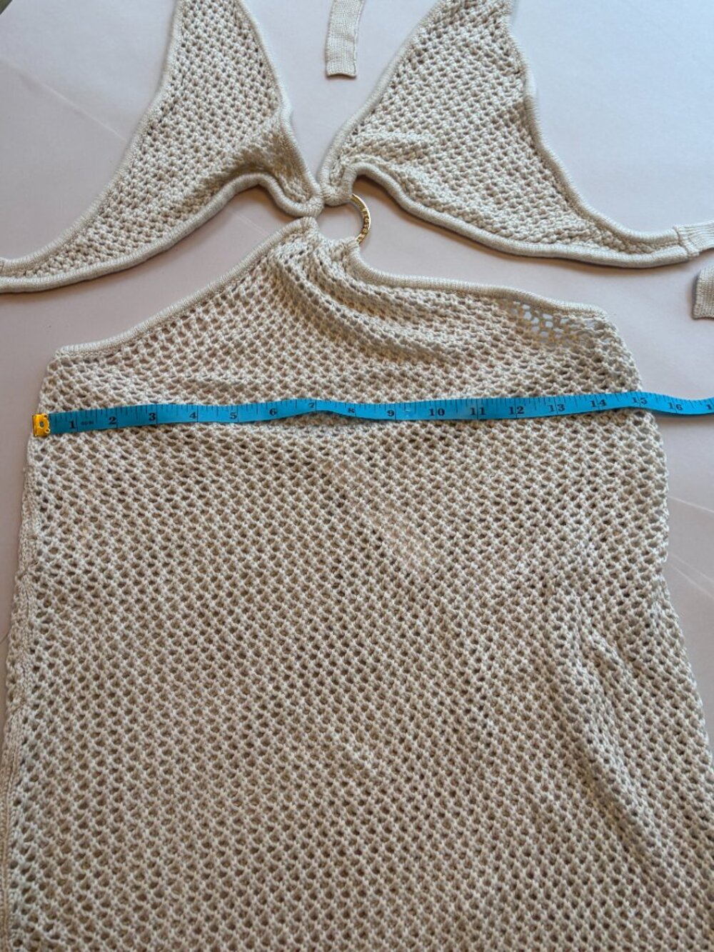 New VS Beachwear Crochet Plunge Cut-Out Midi Dress Size M - Picture 13 of 16